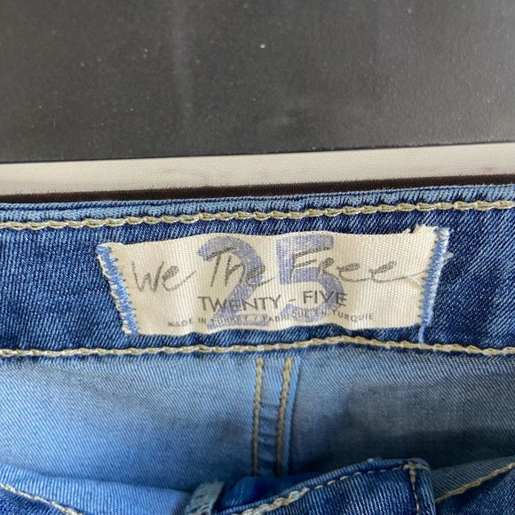 Free People Jericho Blue Just Float On Flare High Rise Bell Bottom Denim Jeans - Picture 9 of 11